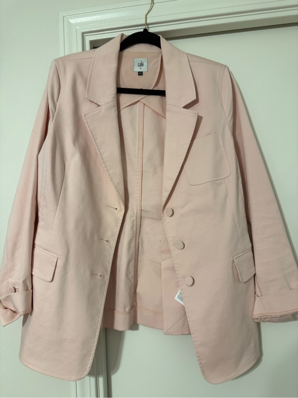 CAbi Pale Pink Women's Blazer Jacket